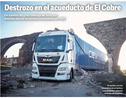 DESTROZO EN EL ACUEDUCTO DE EL COBRE