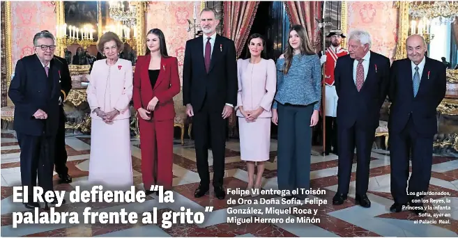 EL REY DEFIENDE “LA PALABRA FRENTE AL GRITO”