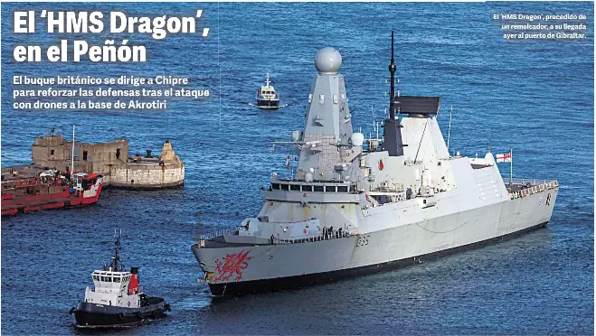 EL ‘HMS DRAGON’, EN EL PEÑÓN