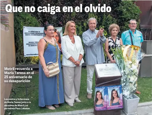 QUE NO CAIGA EN EL OLVIDO