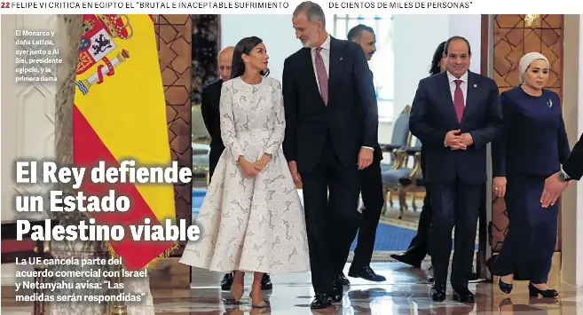 EL REY DEFIENDE UN ESTADO PALESTINO VIABLE