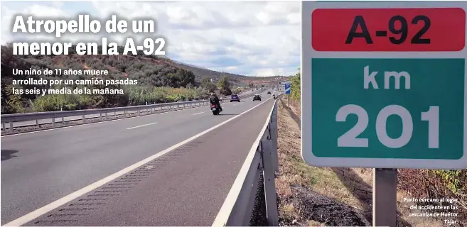 ATROPELLO DE UN MENOR EN LA A-92