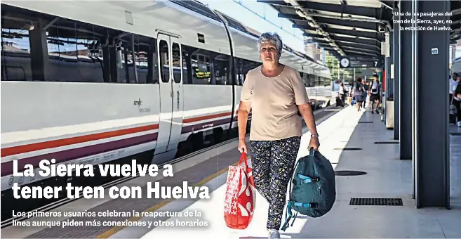 LA SIERRA VUELVE A TENER TREN CON HUELVA
