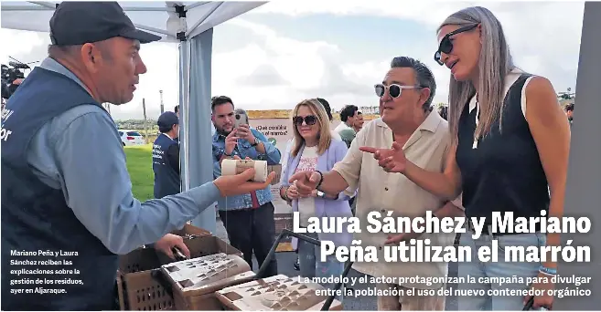 LAURA SÁNCHEZ Y MARIANO PEÑA UTILIZAN EL MARRÓN