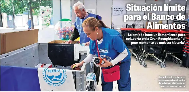 SITUACIÓN LÍMITE PARA EL BANCO DE ALIMENTOS