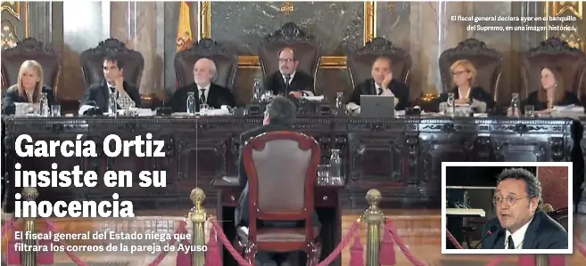 GARCÍA ORTIZ INSISTE EN SU INOCENCIA