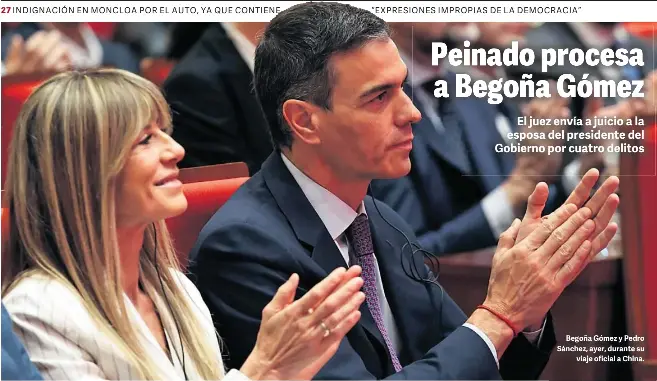 PEINADO PROCESA A BEGOÑA GÓMEZ