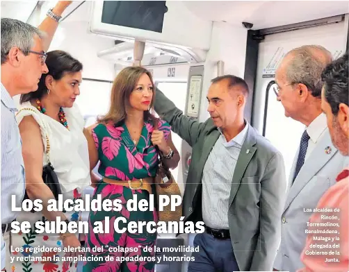 LOS ALCALDES DEL PP SE SUBEN AL CERCANÍAS