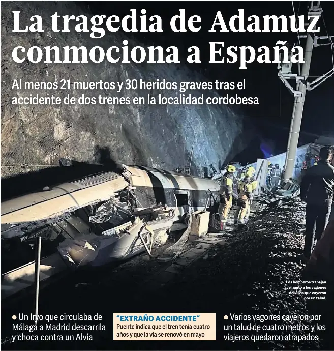 LA TRAGEDIA DE ADAMUZ CONMOCIONA A ESPAÑA