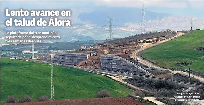 LENTO AVANCE EN EL TALUD DE ÁLORA