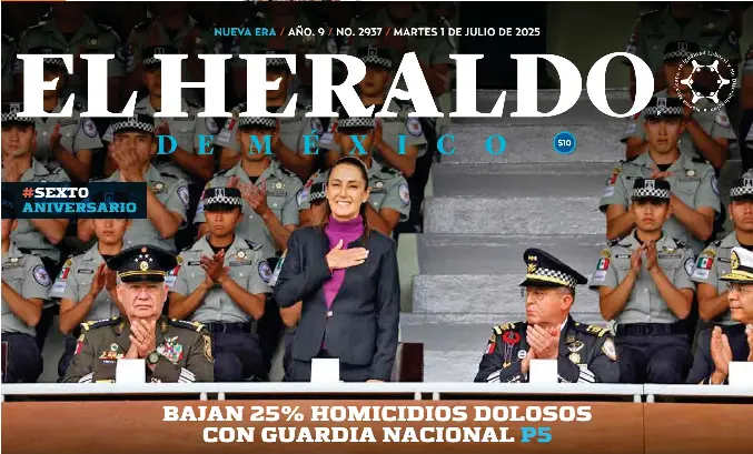 BAJAN 25% HOMICIDIOS DOLOSOS CON GUARDIA NACIONAL