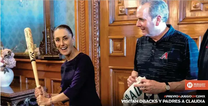 #PREVIOAJUEGOENCDMX VISITAN DBACKS Y PADRES A CLAUDIA