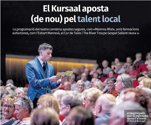 EL KURSAAL APOSTA (DE NOU) PEL TALENT LOCAL