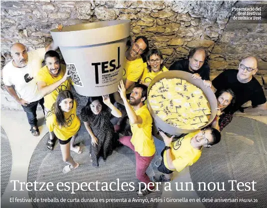 TRETZE ESPECTACLES PER A UN NOU TEST