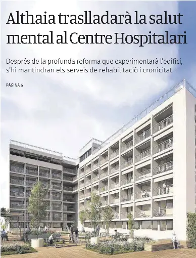 ALTHAIA TRASLLADARÀ LA SALUT MENTAL AL CENTRE HOSPITALARI