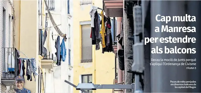 CAP MULTA A MANRESA PER ESTENDRE ALS BALCONS