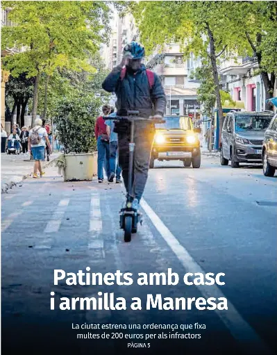 PATINETS AMB CASC I ARMILLA A MANRESA