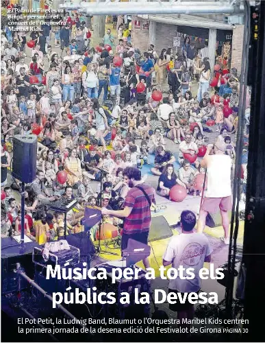 MÚSICA PER A TOTS ELS PÚBLICS A LA DEVESA