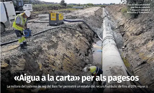 «AIGUA A LA CARTA» PER ALS PAGESOS