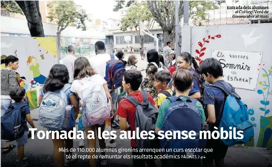 TORNADA A LES AULES SENSE MÒBILS