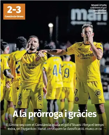 A LA PRÒRROGA I GRÀCIES