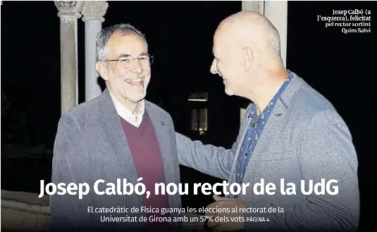 JOSEP CALBÓ, NOU RECTOR DE LA UDG