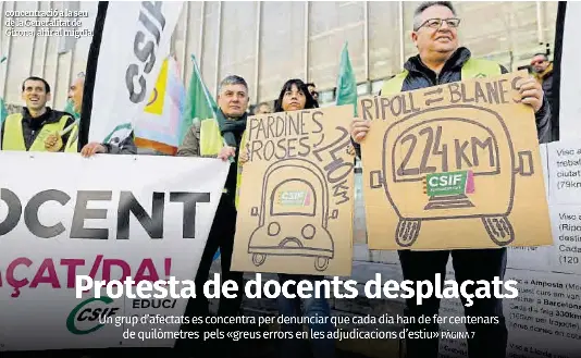 PROTESTA DE DOCENTS DESPLAÇATS