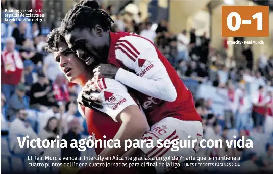 VICTORIA AGÓNICA PARA SEGUIR CON VIDA