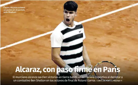 ALCARAZ, CON PASO FIRME EN PARÍS