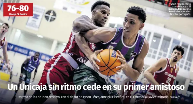 UN UNICAJA SIN RITMO CEDE EN SU PRIMER AMISTOSO