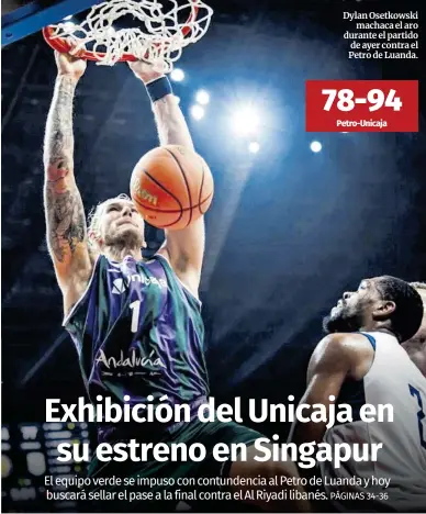 EXHIBICIÓN DEL UNICAJA EN SU ESTRENO EN SINGAPUR