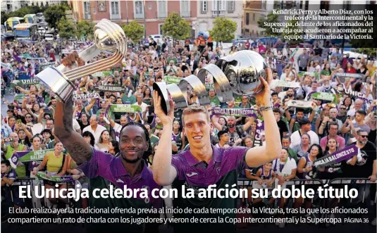 EL UNICAJA CELEBRA CON LA AFICIÓN SU DOBLE TÍTULO