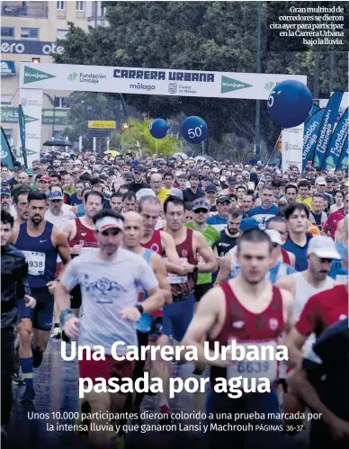 UNA CARRERA URBANA PASADA POR AGUA