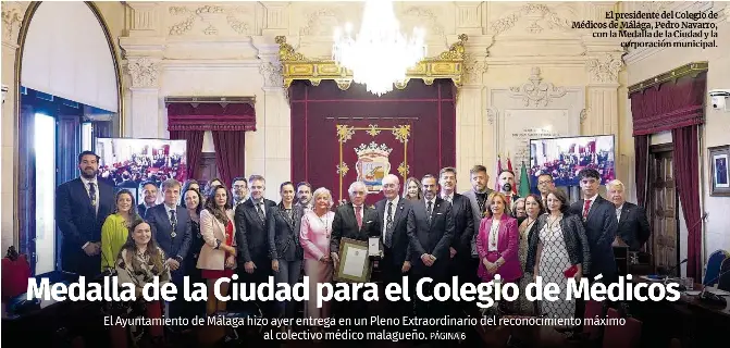 MEDALLA DE LA CIUDAD PARA EL COLEGIO DE MÉDICOS