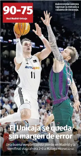 EL UNICAJA SE QUEDA SIN MARGEN DE ERROR