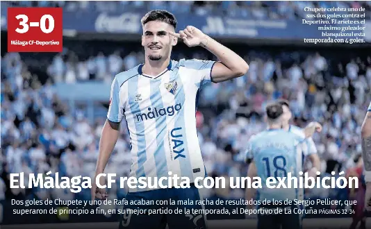 EL MÁLAGA CF RESUCITA CON UNA EXHIBICIÓN