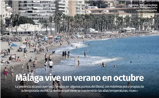 MÁLAGA VIVE UN VERANO EN OCTUBRE