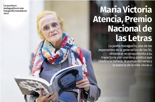 MARÍA VICTORIA ATENCIA, PREMIO NACIONAL DE LAS LETRAS