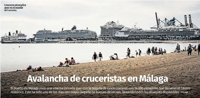 AVALANCHA DE CRUCERISTAS EN MÁLAGA