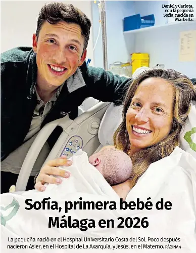 SOFÍA, PRIMERA BEBÉ DE MÁLAGA EN 2026