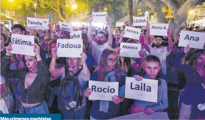 MÁS CRÍMENES MACHISTAS PESE A LAS PROTESTAS