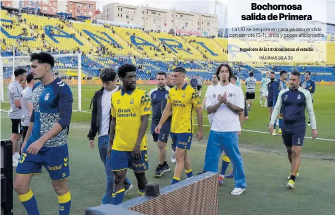 BOCHORNOSA SALIDA DE PRIMERA