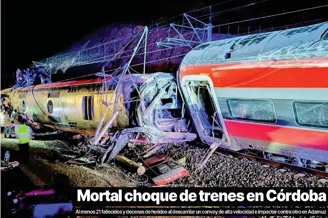 MORTAL CHOQUE DE TRENES EN CÓRDOBA
