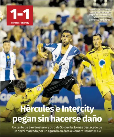 HÉRCULES E INTERCITY PEGAN SIN HACERSE DAÑO