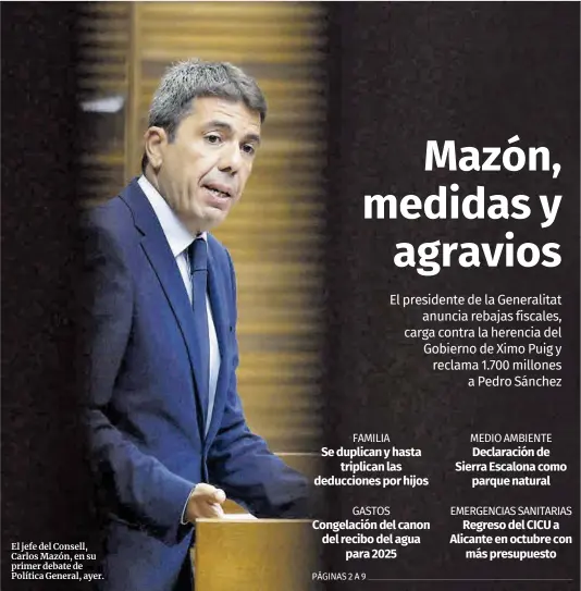 MAZÓN, MEDIDAS Y AGRAVIOS