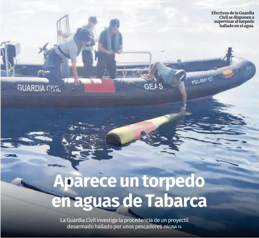 APARECE UN TORPEDO EN AGUAS DE TABARCA