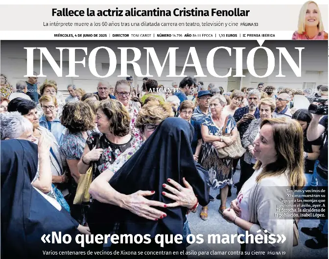 «NO QUEREMOS QUE OS MARCHÉIS»