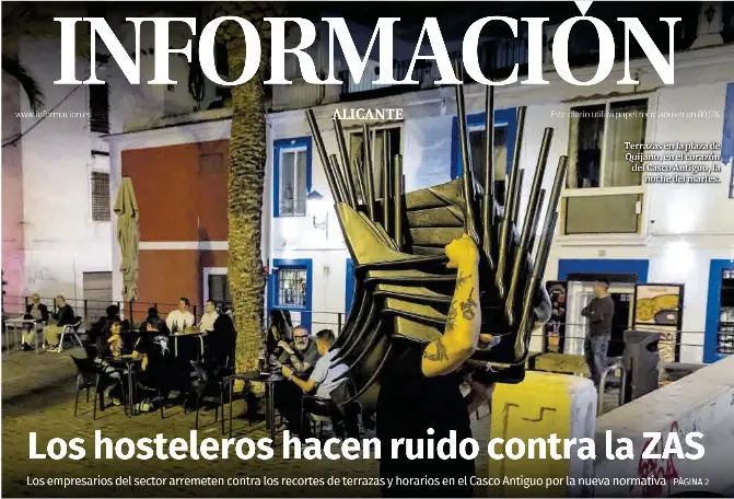 LOS HOSTELEROS HACEN RUIDO CONTRA LA ZAS