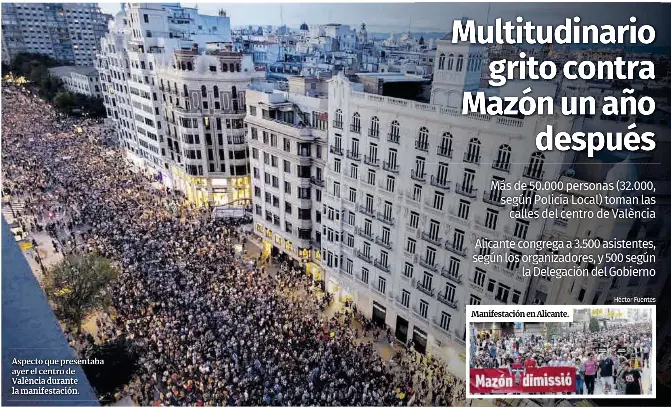 MULTITUDINARIO GRITO CONTRA MAZÓN UN AÑO DESPUÉS