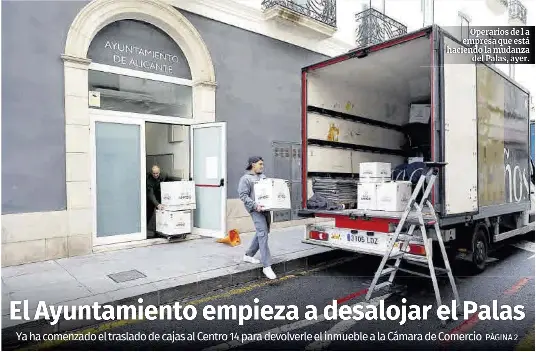 EL AYUNTAMIENTO EMPIEZA A DESALOJAR EL PALAS